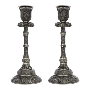 BSTKEY Set mit 2 Metall-Kerzenhalter, Votivkerzenständern, dekorativer Kerzenhalter, Kerzenhalter, Tischdekoration, Höhe 19 cm (Antik-Bronze)