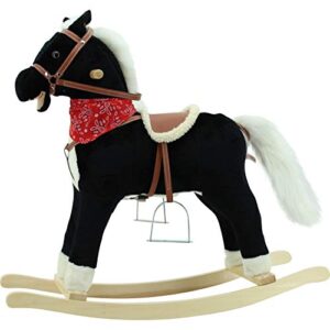 Sweety-Toys 6250 Blacky Schaukelpferd bewegliches Maul und Schweif- 2 Sounds