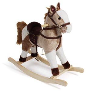Bayer Chic 2000 405 07 – Schaukelpferd, Schaukeltier mit Sound, Hellbraun, 75 x 30 x 71 cm, Braun