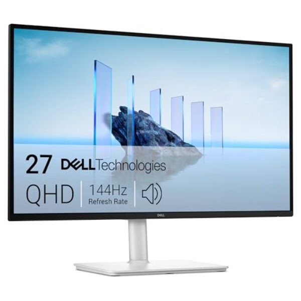 Dell 27 Plus Monitor – S2725DSM, QHD (2560×1440), 144Hz, IPS, 1ms MPRT, AMD FreeSync, 99% sRGB, Höhenverstellbar, Eingebaute Lautsprecher, DisplayPort, HDMI, 3 Jahre Garantie, Weiß