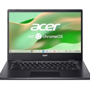 Acer Chromebook 314 (CBOA314-1H-C32M) Laptop, 14″ FHD Display, Intel Celeron N4500, 4 GB RAM, 128 GB SSD, Intel UHD Graphics, Google ChromeOS, QWERTZ-Tastatur, schwarz