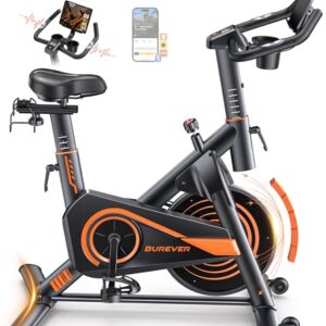 Hometrainer Fahrrad, Heimtrainer Fahrrad mit App, Ultraleise, Ergonomisches Design, 100 Widerstandsstufen, Herzfrequenzmesser, Flaschenhalter und Hantelablage, 160 KG Belastbarkeit