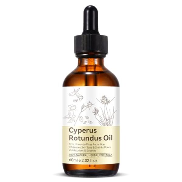 Cyprus Rotundus Oil for Hair Removal – Reducing Body Hair Growth | 100% Pure Cyperus Rotundus Essential Oil for Smooth Skin & Hair Removal, 60ml