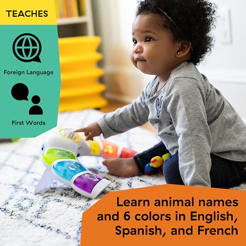 Baby Einstein, Glow & Discover Light Bar, Babyspielzeug mit Lichtern, Melodien & Rassel, 3 Modi: Tiere, Farben, Xylophon - 3 Sprachen, Musikwürfel für Babys und Kleinkinder ab 3 Monaten – Bild 4