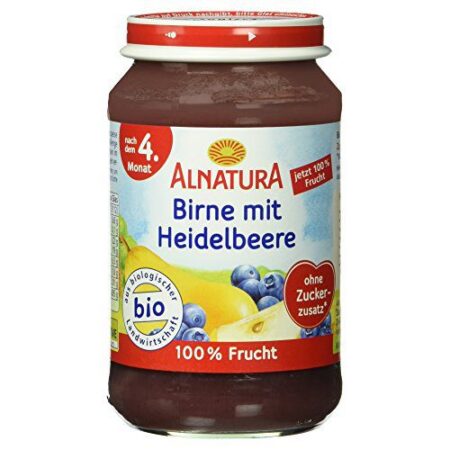 Alnatura Bio Birne mit Heidelbeere, nach dem 4. Monat, 190g - Produktbild