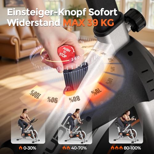 YOSUDA Magnet-Heimtrainer Fahrrad Ergometer - Leises Indoor Bike für Zuhause, Testsieger mit Tablet-Halter & LCD-Display, 136kg Belastbarkeit – Bild 3