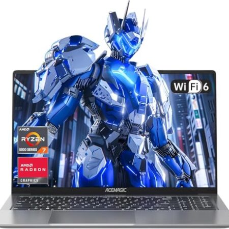 ACEMAGIC Laptop,15,6 Zoll Notebook,Ryzen 7 7730U 16-Thread CPU,bis zu 4.5GHz,16 GB RAM 512 GB SSD,NVMe PCIe 3.0,Unterstützt 4 TB SSD-Erweiterung,Gaming Laptops,Leichtgewicht,WiFi6, HDMI