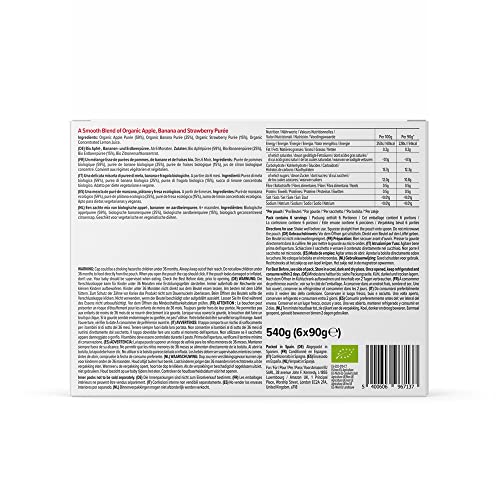 Amazon-Marke: Mama Bear Quetschie Bio Apfel, Banane und Erdbeere, vegetarisch, 90g (6er-Pack) – Bild 4