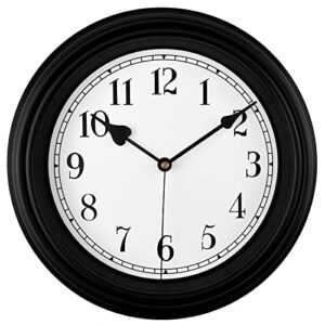 DIYZON Retro Wanduhr, 25 cm Klassische Leise Uhr ohne Ticken, Leicht Lesbare Ziffern, Hochwertige Quarzuhr Batteriebetrieben, Deko Schlafzimmer, Küche, Büro