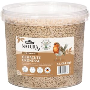 Dehner Natura Premium Wildvogelfutter, gehackte Erdnüsse schalenfrei, Ganzjahresfutter proteinreich / energiereich, hochwertiges Vogelfutter für Wildvögel, 3.4 kg