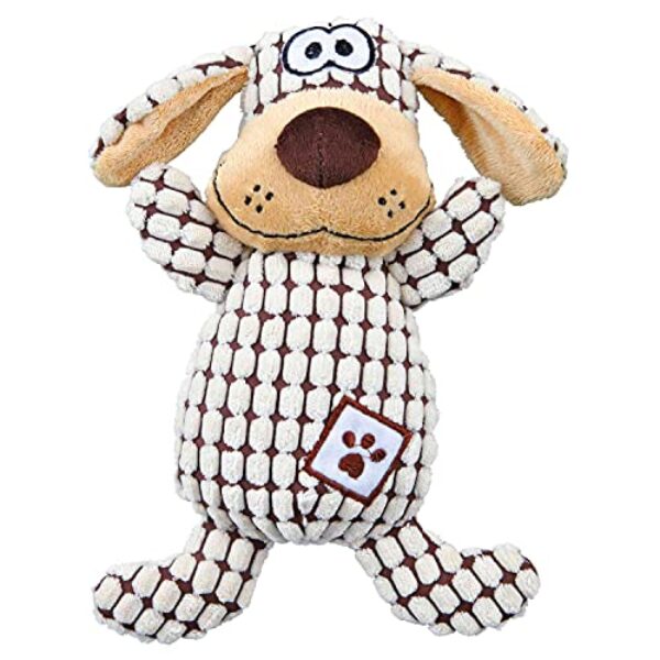 TRIXIE Hundespielzeug aus Plüsch – robustes Stofftier für kleine & mittlere Hunde – weiches Plüschtier zum Spielen & Kuscheln – waschbares Spielzeug für Hunde, 26 cm – 35977