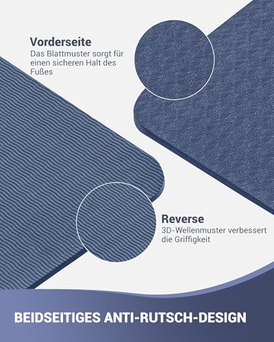 Good Nite Yogamatten Für Frauen Rutschfeste Strukturierte Oberflächen Gymnastikmatte Yoga Matte Dicke 6 mm 10 mm Mit Tragegurt Tpe-Übungsmatte Für Yoga Pilates Gymnastik (183X61cm) – Bild 5