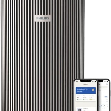 Philips PureProtect 3200 Serie: Intelligenter Luftreiniger, HEPA- und Aktivkohlefilter, CADR 500 m³/h für 130 m², besonders leise und energieeffizient, erfasst 99,97% Allergene (AC3210/12)