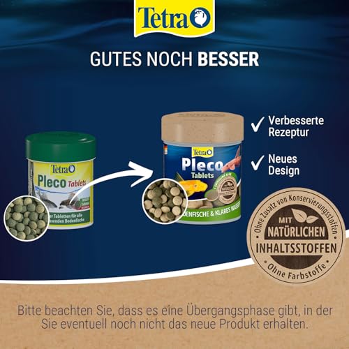 Tetra Pleco Tablets – Nährstoffreiches Fischfutter für alle pflanzenfressenden Bodenfische (z.B. Welse), 275 Tabletten Dose – Bild 3