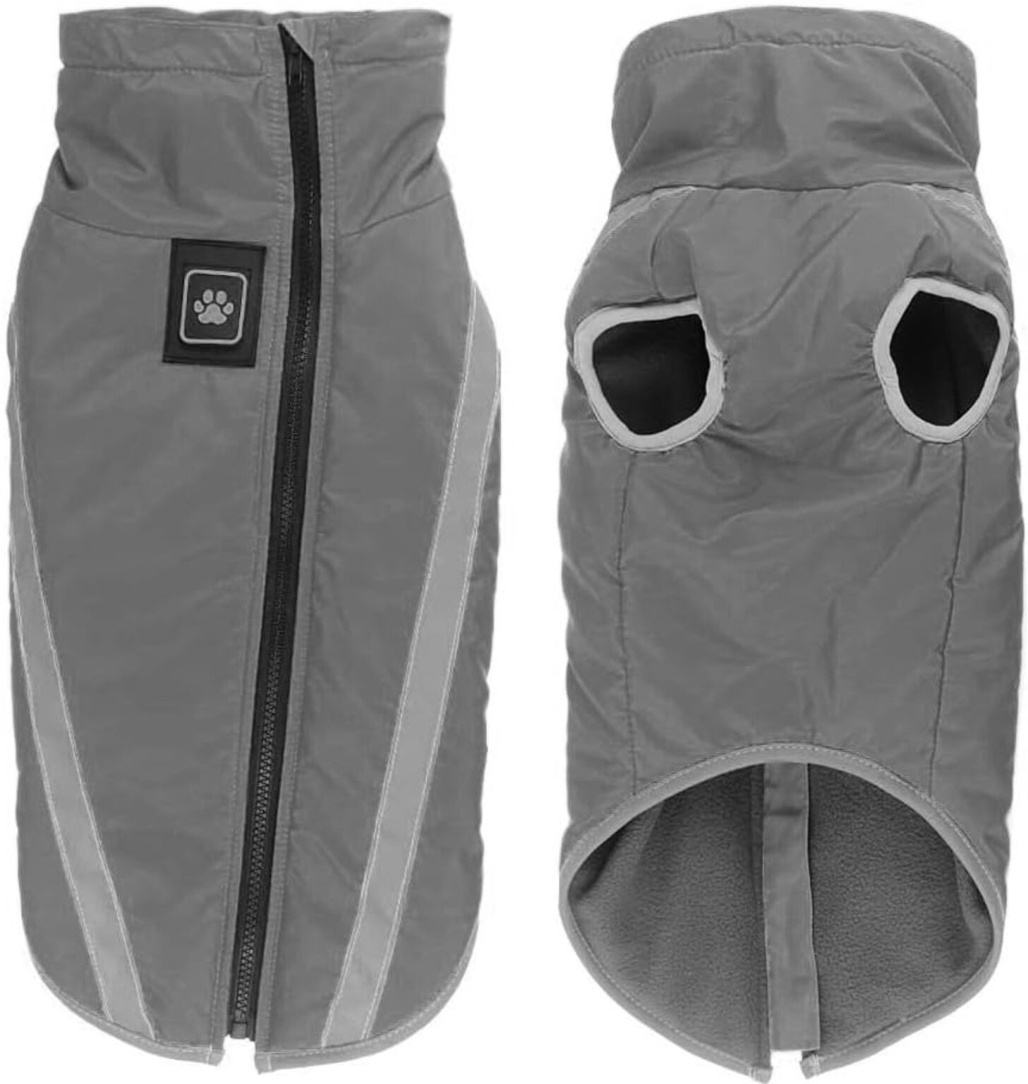 Idepet Wasserdichter Hundemantel Winter Warme Jacke, Winddichte Haustierkleidung Hundejacke Outfit für kleine mittelgroße Hunde mit Geschirrloch XL-6XL