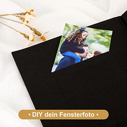 Lanpn Fotoalbum 10x15 400, Leinen Einstecken Einsteckalbum für Hochformat Fotos Bilder Beige – Bild 6