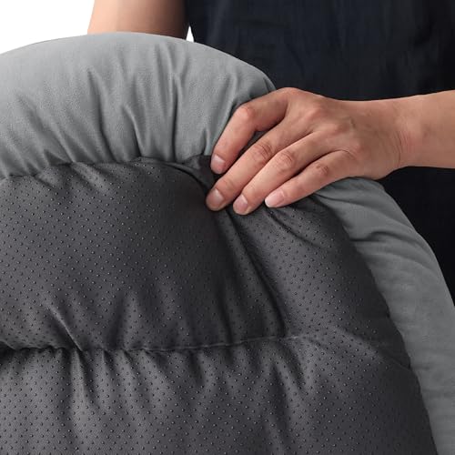 BEDSURE Katzenbett waschbar Katzen Bettchen - 51x41cm Katzenkorb Indoor mit Rutschfester Basis, quadratisches Hundebett für kleine Hunde mit weichem Rand, grau – Bild 5