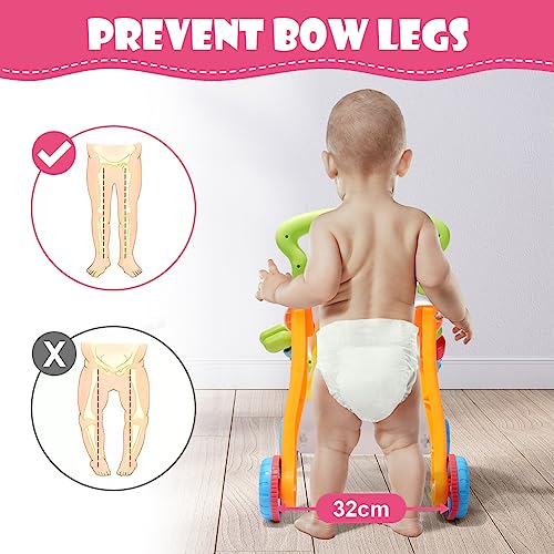 Aolso Lauflernwagen, Baby Spiel und Laufwagen mit regulierbarer Geschwindigkeit, Baby Walker Gehhilfe Abnehmbarem Spielboard, Lauflernwagen – Bild 4