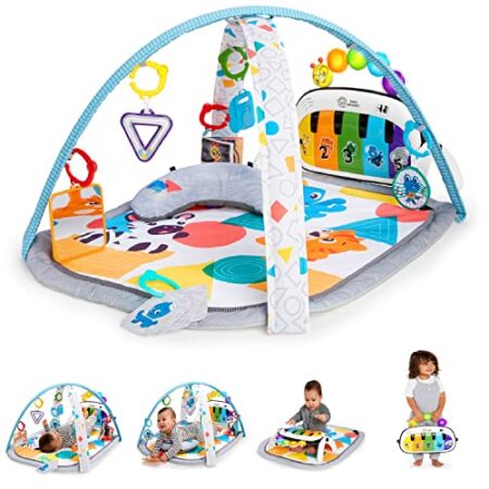 Baby Einstein, 4 in 1 Kickin' Tunes Spieldecke mit 70+ Geräuschen, 25+ Minuten Musik, Erlebnisdecke mit Klavier und Lichtern, Spielmatte mit Spielbogen abnehmbarem Babyspielzeug...