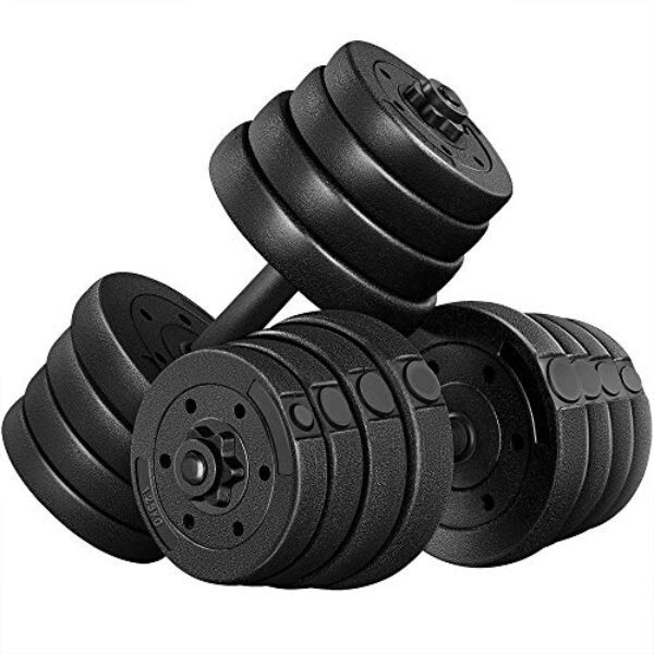 Yaheetech Hantelset 2er Kurzhanteln Hantel Hantelstangen mit Sternverschlüsse für Krafttraining, 15/20/25/30 KG