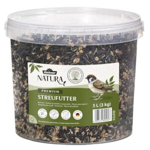 Dehner Natura Premium Wildvogelfutter, Streufutter, Ganzjahresfutter proteinreich / energiereich, hochwertiges Vogelfutter für Wildvögel, 3 kg