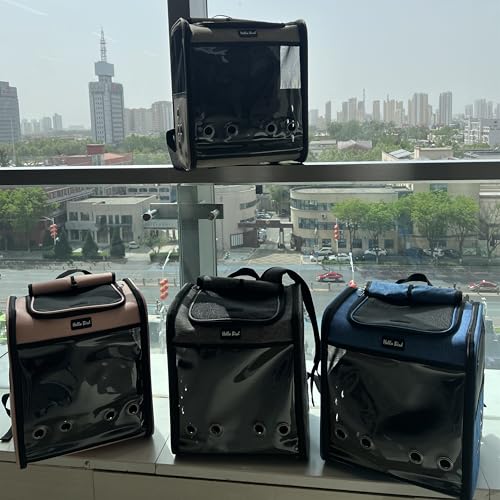 SOLAPOLLO Atmungsaktiver Haustier-Transport-Rucksack, leicht, tragbar, wasserdicht, mit breiter Sicht und Schatten zum Wandern, Blau – Bild 5