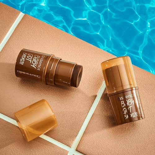essence baby got bronze bronzing stick, Konturstift, Nr. 40, Braun, natürlich, strahlend frisch, vegan, ohne Konservierungsstoffe, ohne Parabene, ohne Mikroplastikpartikel, 1er Pack (5.5g) – Bild 4