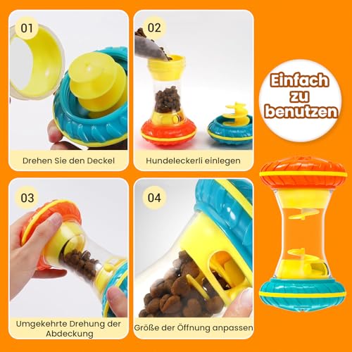 MateeyLife Intelligenzspielzeug für Hunde, hundespielzeug Interaktives mit Slow Feeder - Unzerstörbares Hundespielzeug zur geistigen Beschäftigung & Langsamfütterung - Lernspielzeug für Hunde – Bild 5