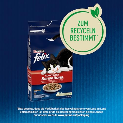 FELIX Countryside Sensations Katzenfutter trocken, mit Rind und Huhn, 1er Pack (1 x 4kg) – Bild 6