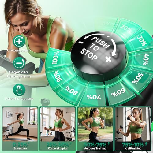 2026 Neu ONETWOFIT Leises Heimtrainer mit LCD-Display, Einstellbarem Magnetwiderstand 0-100% und Tablet-Halterung,Trainingsgerät für das Radfahren zu Hause,Bis 160KG – Bild 6