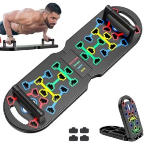 Premium Liegestützbrett Set Push Up Board Verbessertes Konzept 2024 Liegestütze Brett Liegestützgriffe Homeworkout 10 in 1 Push Up Bar Home Gym Liegestütze Fitnessgeräte für Zuhause