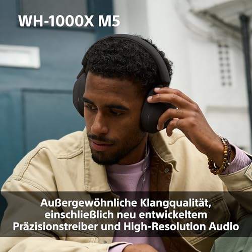 Sony WH-1000XM5 inkl. Hardcase, Kabelloser Premium-Kopfhörer mit Noise Cancelling, Bluetooth, kristallklare Anrufqualität, Hi-Res-Audio, bis zu 30 Std Akkulaufzeit, iOS & Android - Schwarz – Bild 6