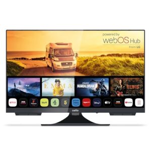 Cello C2224WS 12 Volt 22 Zoll Traveller Smart rahmenloser Fernseher Ultrafast WebOS, Pitch Perfect Lautsprecher Bluetooth, Netflix, Kleiner Fernseher für Wohnmobile und LKWs