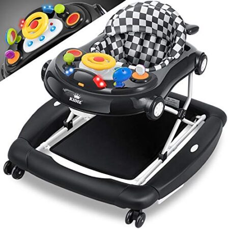 KIDIZ® 4in1 Lauflernhilfe Babywalker Spiel- und Lauflernwagen Gehfrei - Schaukelfunktion Babywippe mit Rollen, Licht, Musik,Spielecenter Esstisch Laufstuhl Laufhilfe babys ab 6 ...