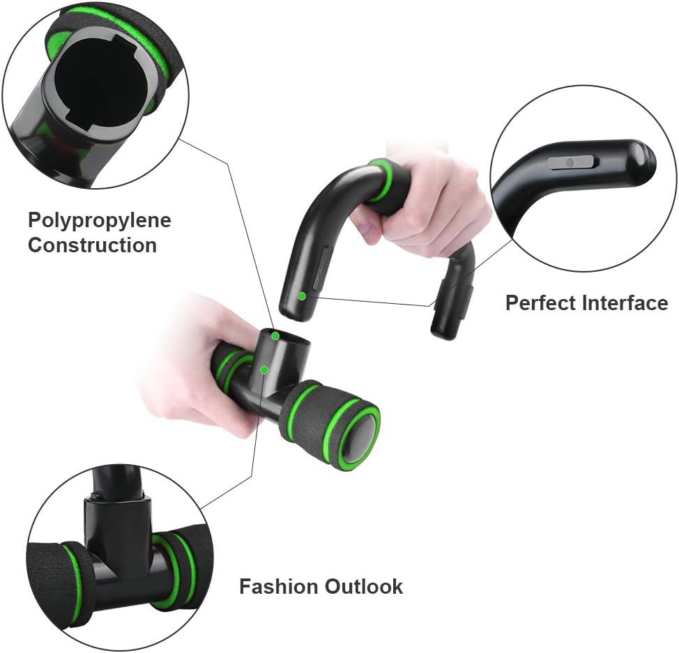 Liegestützgriffe Push Up Bars Fitnessstudio-Übungsgeräte Fitness 1 Paar Liegestützgriffe mit Gepolstertem Schaumstoffgriff und Rutschfester, Stabiler Struktur für Männer & Frauen – Bild 4