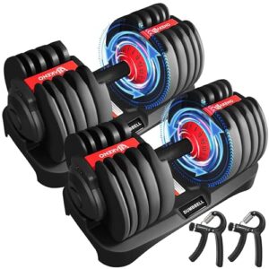 HAKENO 2×24/40kg Verstellbare Hanteln 15 in 1 Hantelset Einstellbare Platzsparende Hanteln, Kraftraining und Heimtraining Variable Gewichte platzsparend(24-40kg)