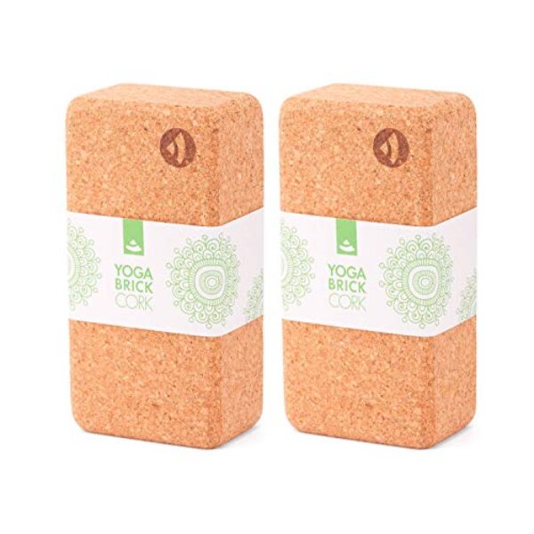 Bodhi Yoga Block Kork Brick | Einzeln & als Set | 100% Naturkork – Universal Yogaklotz | Umweltfreundlich & Nachhaltig | Tool für deine Asanas, Stretching & Regeneration