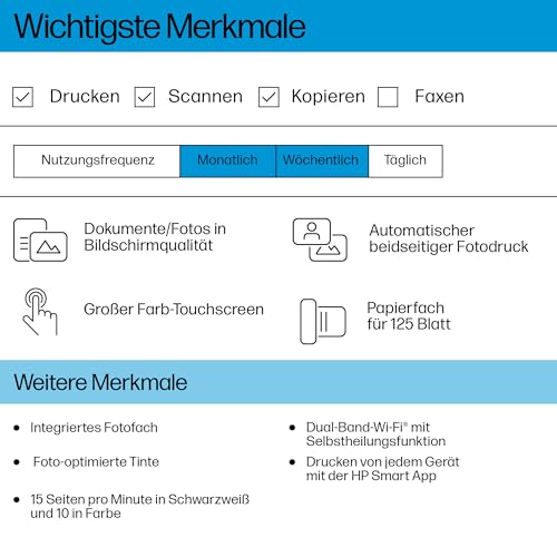 HP Envy Inspire 7220e Multifunktionsdrucker, Tintenstrahldrucker, 6 Monate gratis drucken Instant Ink inklusive, Drucken, Scannen, Kopieren, Fotodruck, DIN A4, WLAN, Airprint – Bild 3