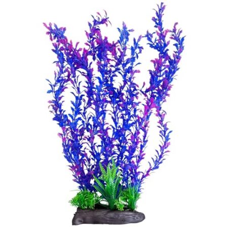 Kathson Aquarium-Deko aus Kunststoff | XXL 51 cm Künstliche Wasserpflanzen | Hochwertige Aquarienpflanzen Set für Fischbecken - Produktbild