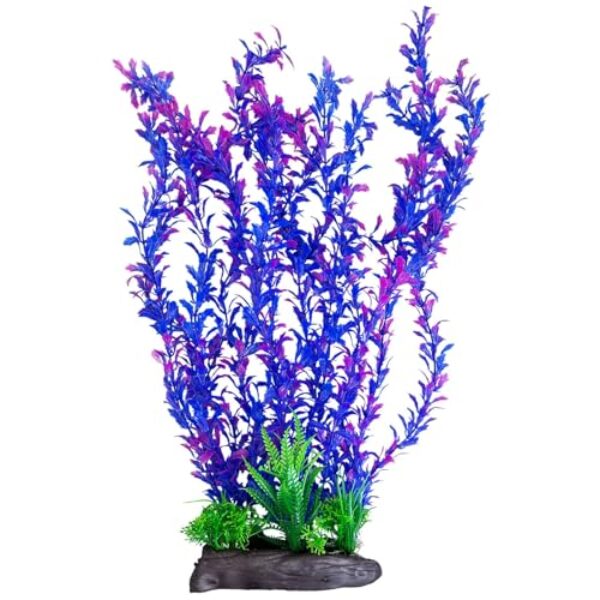 Kathson Aquarium-Deko aus Kunststoff | XXL 51 cm Künstliche Wasserpflanzen | Hochwertige Aquarienpflanzen Set für Fischbecken