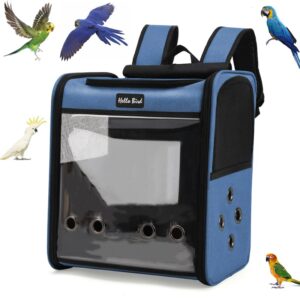 SOLAPOLLO Atmungsaktiver Haustier-Transport-Rucksack, leicht, tragbar, wasserdicht, mit breiter Sicht und Schatten zum Wandern, Blau