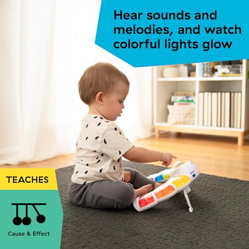 Baby Einstein, Glow & Discover Light Bar, Babyspielzeug mit Lichtern, Melodien & Rassel, 3 Modi: Tiere, Farben, Xylophon - 3 Sprachen, Musikwürfel für Babys und Kleinkinder ab 3 Monaten – Bild 6