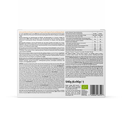 Amazon-Marke: Mama Bear Bio Zubereitung aus Joghurterzeugnis Pfirsich, Banane und Joghurt, Vegetarisch, 90g (6er-Pack) – Bild 6