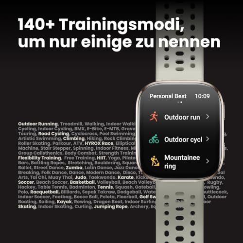 Amazfit Bip 6 Smart Watch 46mm, 14 Tage Akku, 1.97“ AMOLED, GPS & kostenloses Kartenmaterial, AI, Bluetooth Anruf Textfunktion, Gesundheits, Fitness Schlaf-Tracker, 140+ Trainingsmodi, 5 ATM – Bild 5