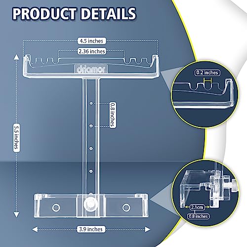 driamor Aquarium-Lichtständer, Halterungen für Aquarium Beleuchtung, Höhenverstellbar für Aquarienbeleuchtung, Transparentes Acryl, 11,43-5,5 cm – Bild 3