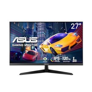 ASUS Eye Care VY279HGR – 27 Zoll Full HD Monitor – 120 Hz, 1ms MPRT, AdaptiveSync, GameFast Input – IPS Panel, Vesa 100×100, 16:9, 1920×1080, HDMI, D-Sub