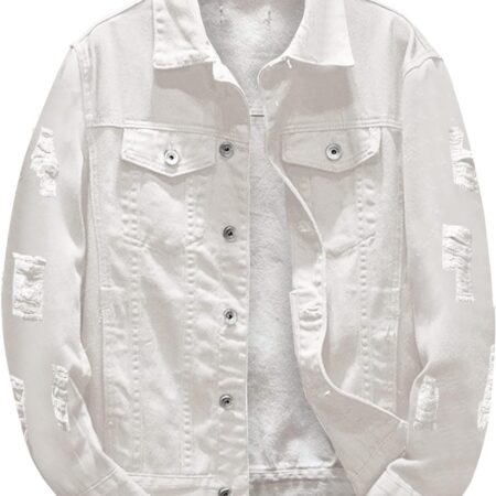 2026 Winter Herren Frühjahr Mode Freizeit einfarbig Schnalle Denim Jcket Mantel Top Bluse - Produktbild