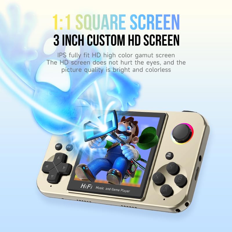 Tragbare Retro-Spielkonsole 3.0“ IPS-HD-Handheld-Spielgerät, wiederaufladbarer 2000 mAh Akku, USB Aufladung, über 6000 integrierte Klassische Spiele für EIN nostalgisches Spielerlebnis – Bild 3