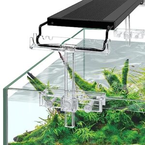 driamor Aquarium-Lichtständer, Halterungen für Aquarium Beleuchtung, Höhenverstellbar für Aquarienbeleuchtung, Transparentes Acryl, 11,43-5,5 cm