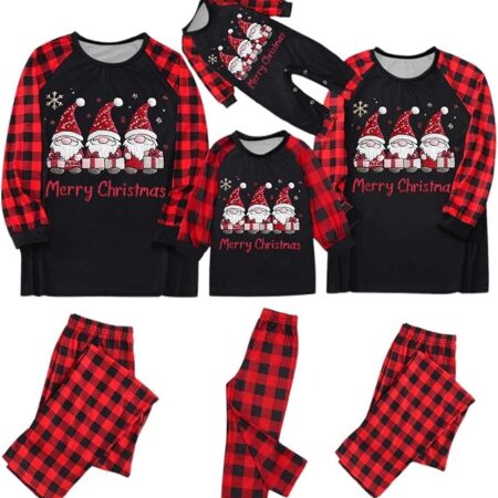 Outfit Rot Langarm Hausanzug Xmas Fun Schlafanzüge